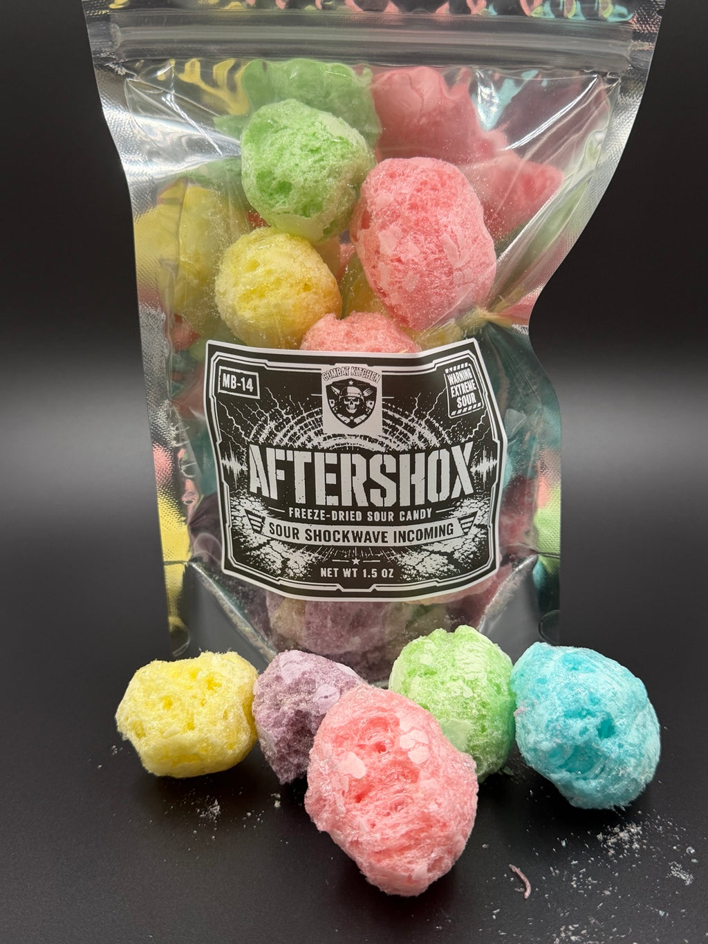 Aftershox freeze dried sour candy full product shot