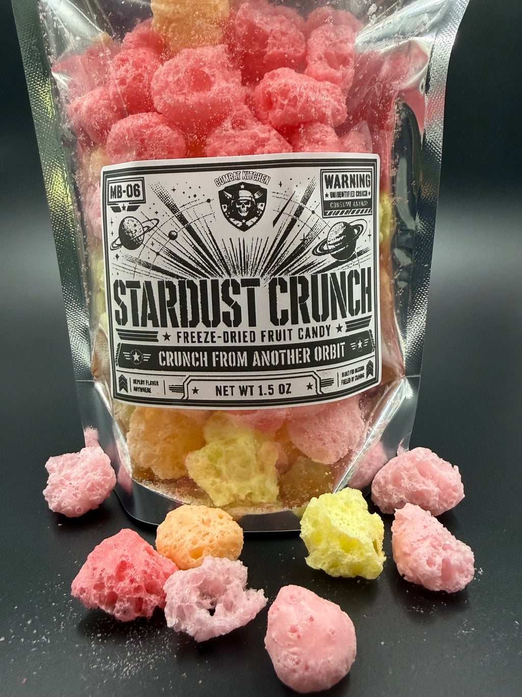Stardust Crunch freeze dried fruit candy front shot