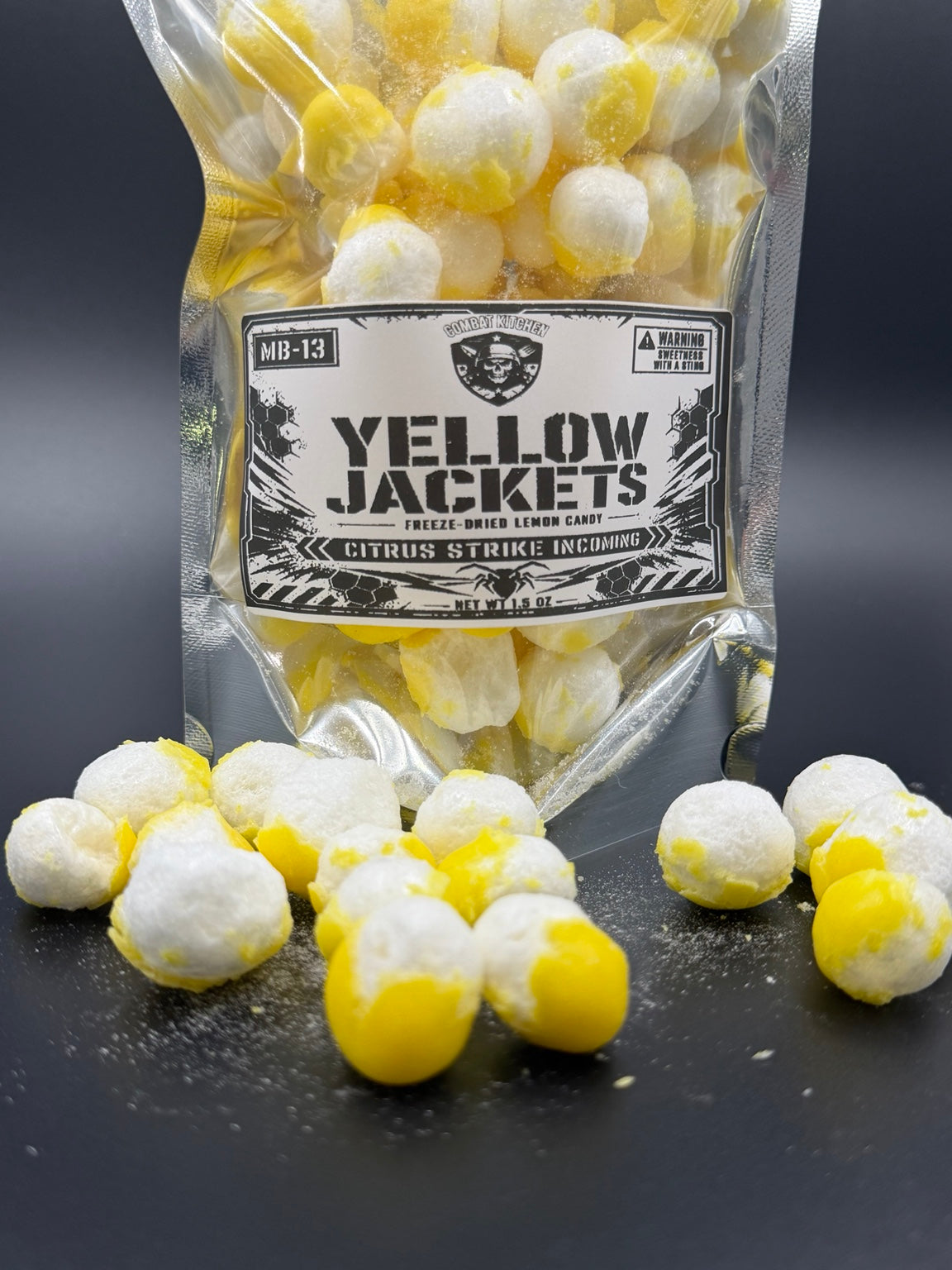 Yellowjackets freeze-dried lemon candy product photo